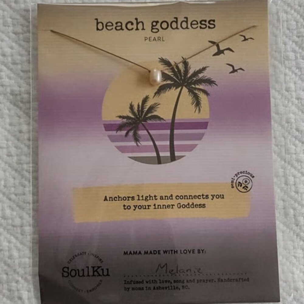 SoulKu Pearl necklace, Beach Goddess pearl necklace